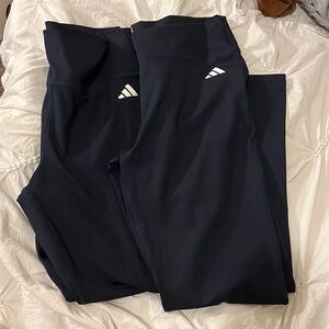 Two Pairs of High Waisted Adidas Leggings